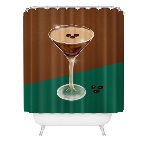 Design by Spark Expresso Martini Coffee Beans Shower Curtain