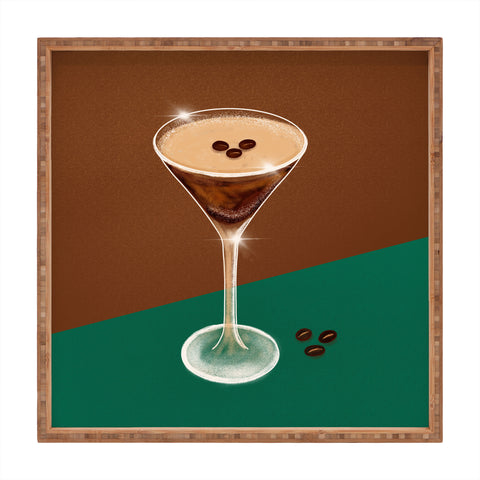 Design by Spark Expresso Martini Coffee Beans Square Tray