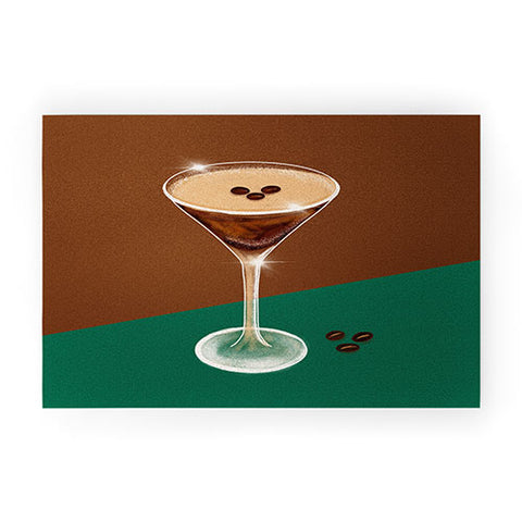 Design by Spark Expresso Martini Coffee Beans Welcome Mat