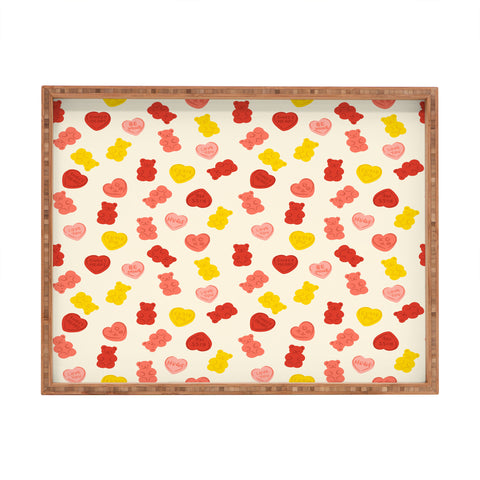 Design by Spark Gummy Bears and Candy Hearts Valentines Rectangular Tray