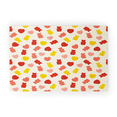 Design by Spark Gummy Bears and Candy Hearts Valentines Welcome Mat