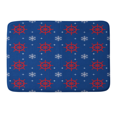 Design by Spark Holiday Helms and Snowflakes Memory Foam Bath Mat