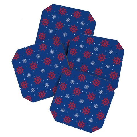 Design by Spark Holiday Helms and Snowflakes Coaster Set