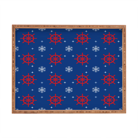 Design by Spark Holiday Helms and Snowflakes Rectangular Tray