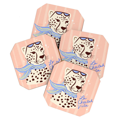 Design by Spark La Cheetah Vita Coaster Set