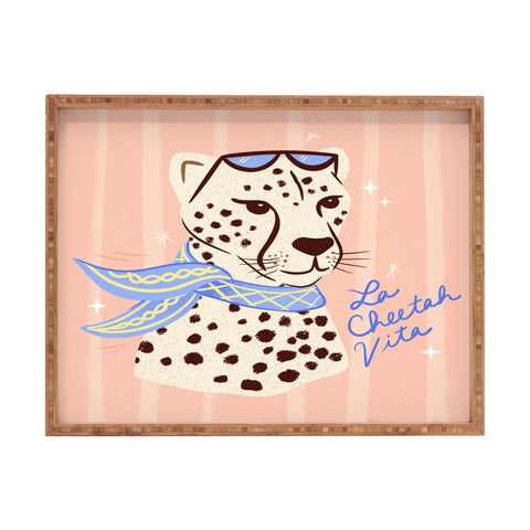 Design by Spark La Cheetah Vita Rectangular Tray