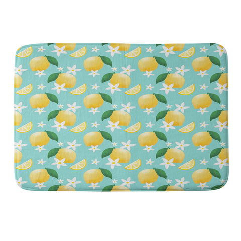 Design by Spark Lemon Florals Memory Foam Bath Mat