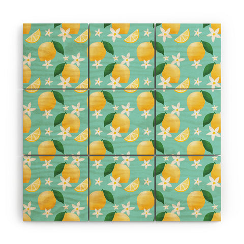Design by Spark Lemon Florals Wood Wall Mural