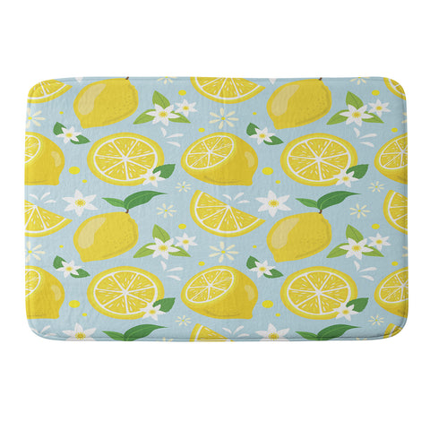 Design by Spark Lemony Fresh Florals Memory Foam Bath Mat