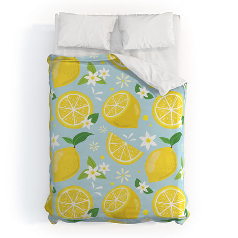 Design by Spark Lemony Fresh Florals Duvet Cover