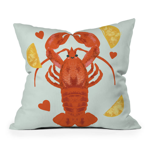 Design by Spark Lob You Lobster Outdoor Throw Pillow