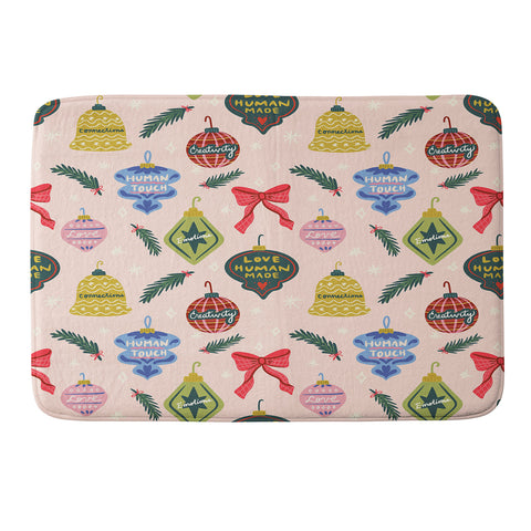 Design by Spark Love Human Made Christmas Ornaments Memory Foam Bath Mat