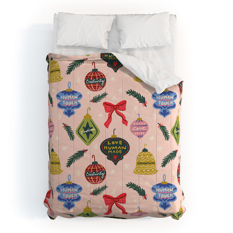 Design by Spark Love Human Made Christmas Ornaments Comforter