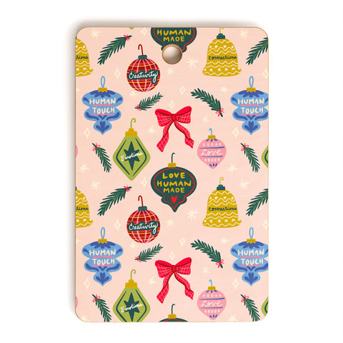 Design by Spark Love Human Made Christmas Ornaments Cutting Board Rectangle