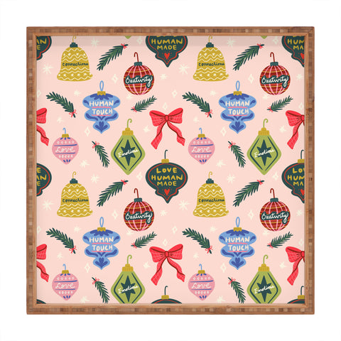 Design by Spark Love Human Made Christmas Ornaments Square Tray