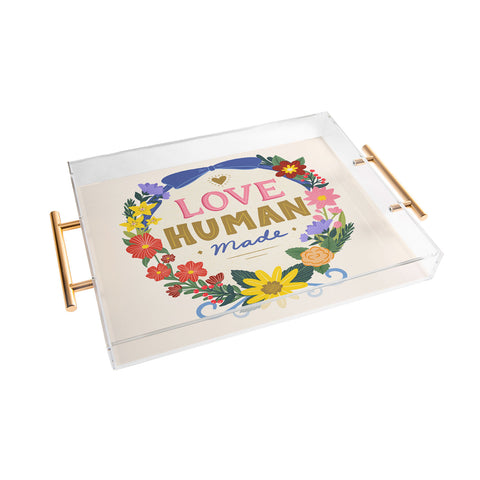 Design by Spark Love Human Made Floral Wreath Acrylic Tray