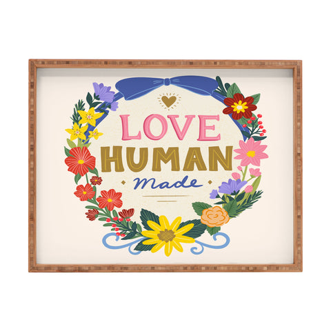Design by Spark Love Human Made Floral Wreath Rectangular Tray