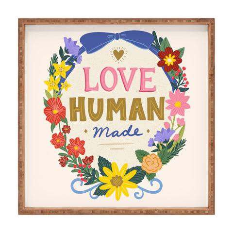 Design by Spark Love Human Made Floral Wreath Square Tray