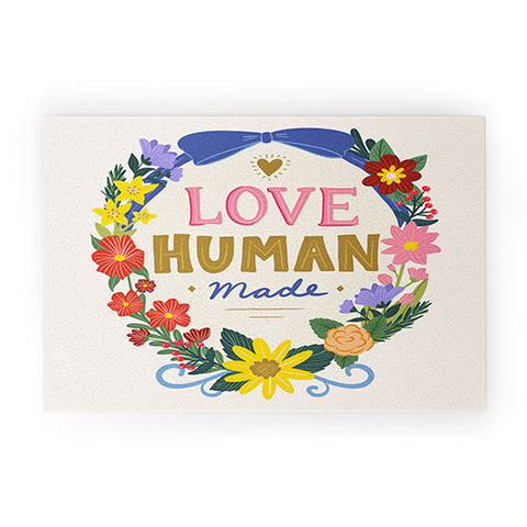 Design by Spark Love Human Made Floral Wreath Welcome Mat
