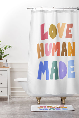 Design by Spark Love Human Made Shower Curtain And Mat