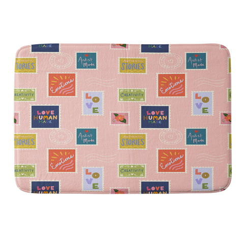 Design by Spark Love Human Made Stamps Memory Foam Bath Mat