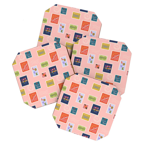 Design by Spark Love Human Made Stamps Coaster Set