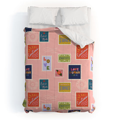 Design by Spark Love Human Made Stamps Comforter