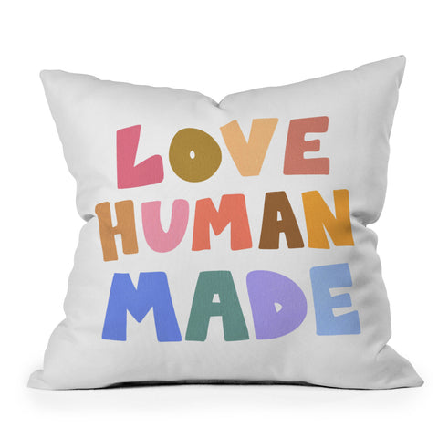 Design by Spark Love Human Made Throw Pillow