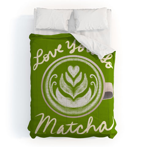 Design by Spark Love You So Matcha Comforter