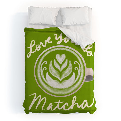 Design by Spark Love You So Matcha Duvet Cover