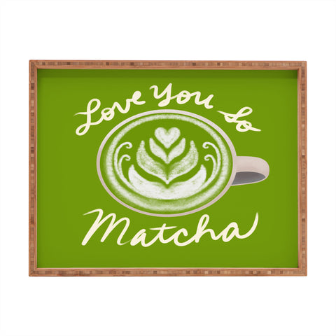 Design by Spark Love You So Matcha Rectangular Tray