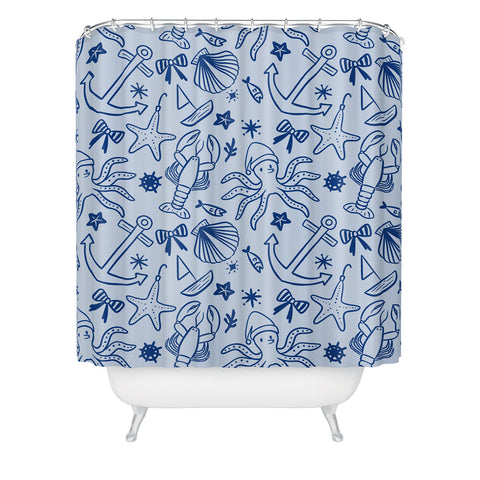 Design by Spark Marine Christmas Holiday Shower Curtain