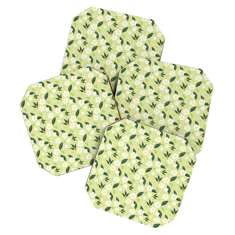 Design by Spark Matcha Tea Florals Coaster Set
