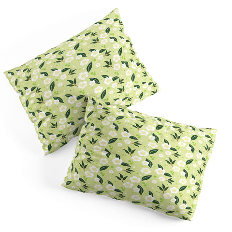 Design by Spark Matcha Tea Florals Pillow Shams