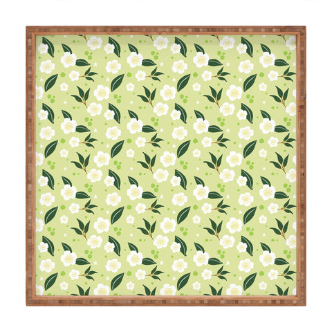 Design by Spark Matcha Tea Florals Square Tray