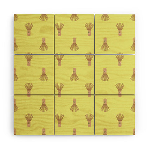 Design by Spark Matcha Whisk Wood Wall Mural