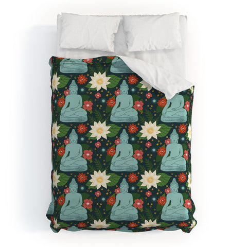 Design by Spark Meditating Lotus Buddha Duvet Cover