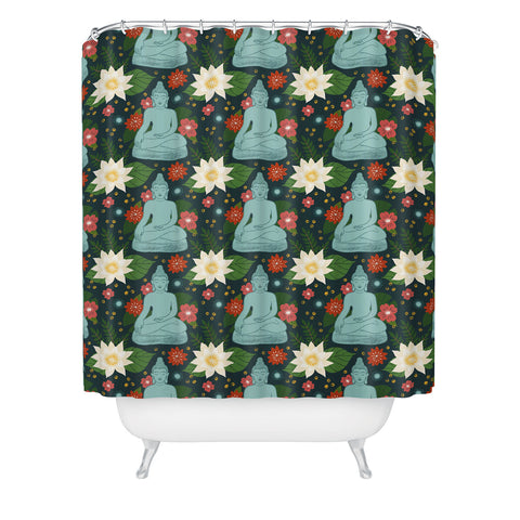 Design by Spark Meditating Lotus Buddha Shower Curtain