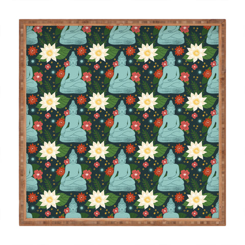Design by Spark Meditating Lotus Buddha Square Tray