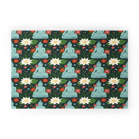 Design by Spark Meditating Lotus Buddha Welcome Mat