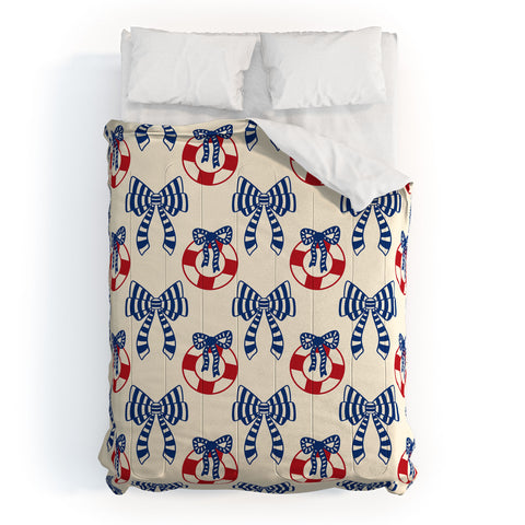 Design by Spark Nautical Christmas Bows Comforter
