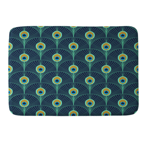 Design by Spark Peacock Deco Feathers Memory Foam Bath Mat