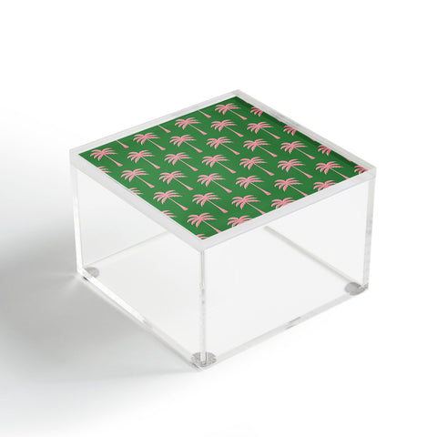 Design by Spark Pink Palm Tree Oasis Acrylic Box