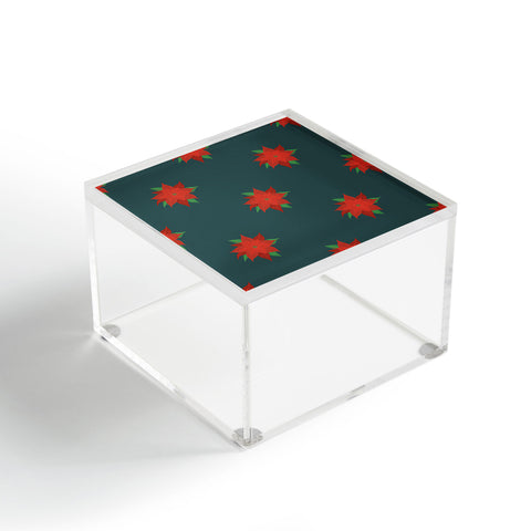 Design by Spark Poinsettia Florals Acrylic Box