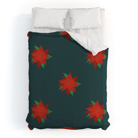 Design by Spark Poinsettia Florals Duvet Cover