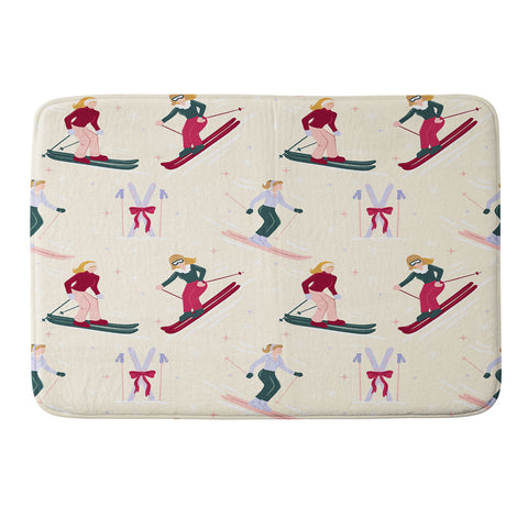 Design by Spark Retro Ski Girls Memory Foam Bath Mat