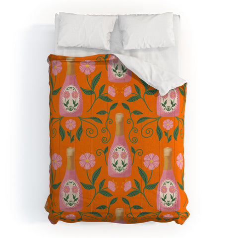 Design by Spark Rose Bubbly And Florals Comforter