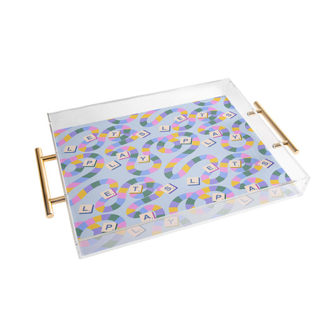 Design by Spark Scrabble Board Game Night Acrylic Tray
