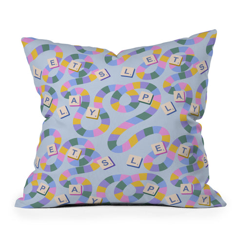 Design by Spark Scrabble Board Game Night Throw Pillow