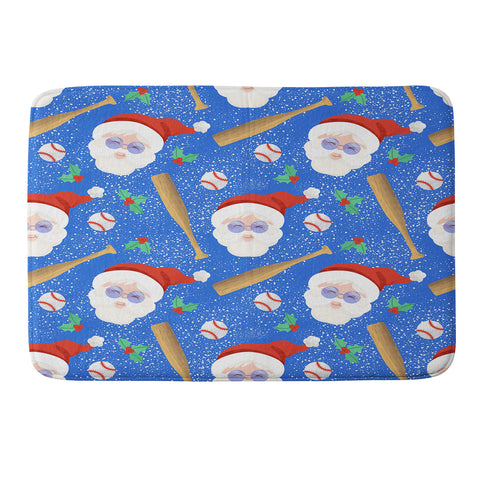 Design by Spark Sporty Baseball Santa Memory Foam Bath Mat
